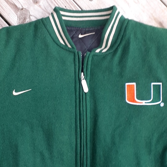 Nike 🌹 Miami Hurricanes reversible winter coat - Picture 3 of 8